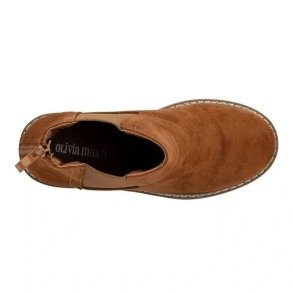 Olivia Miller Emily Chelsea Platform Booties in Cognac - Picture 5 of 5